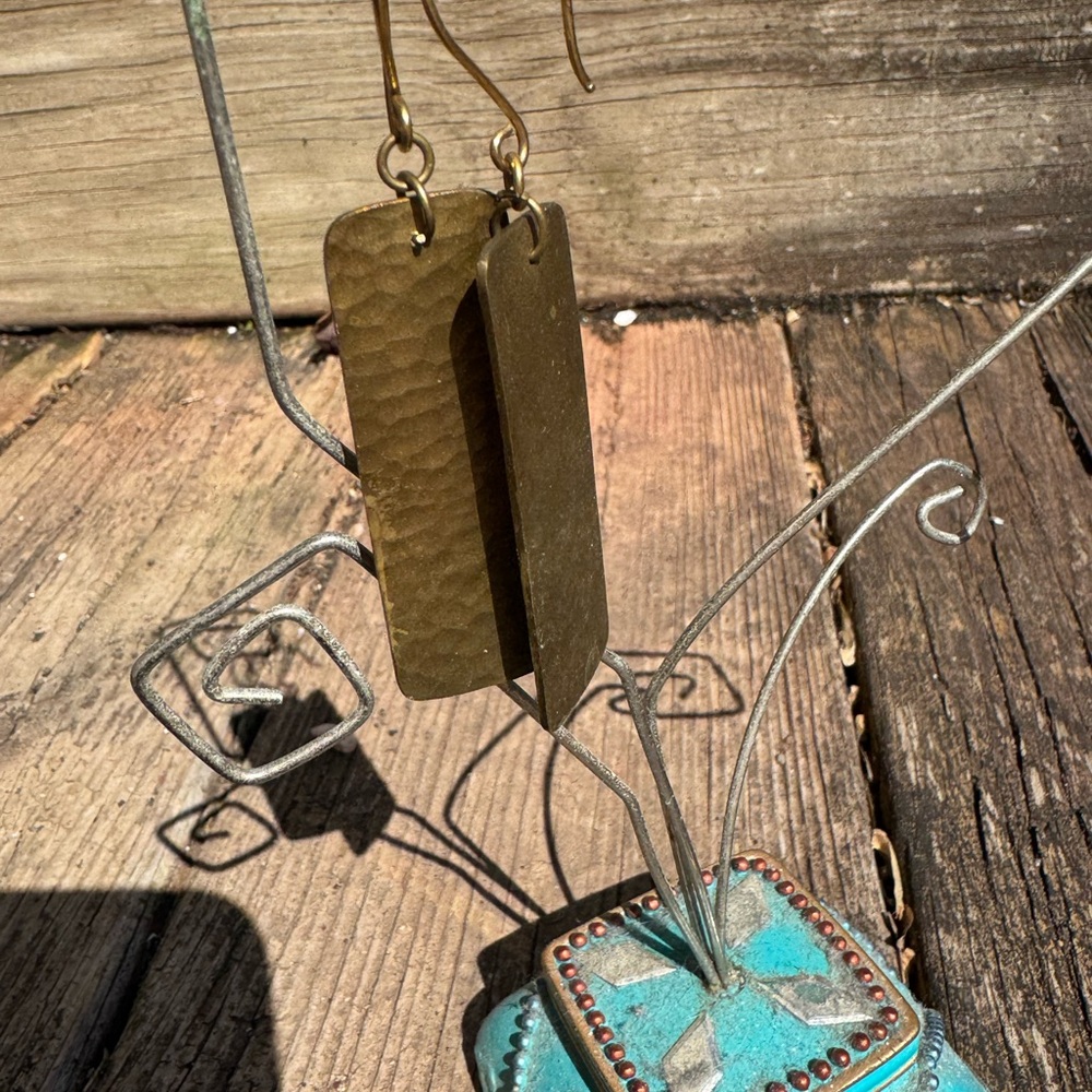 Banana Republic Aureus & Argent Hammered Brass Earrings